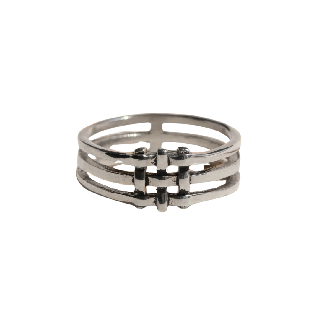 Crosshatch Ring - Sterling Silver — Lindsay Lewis Trunk Show
