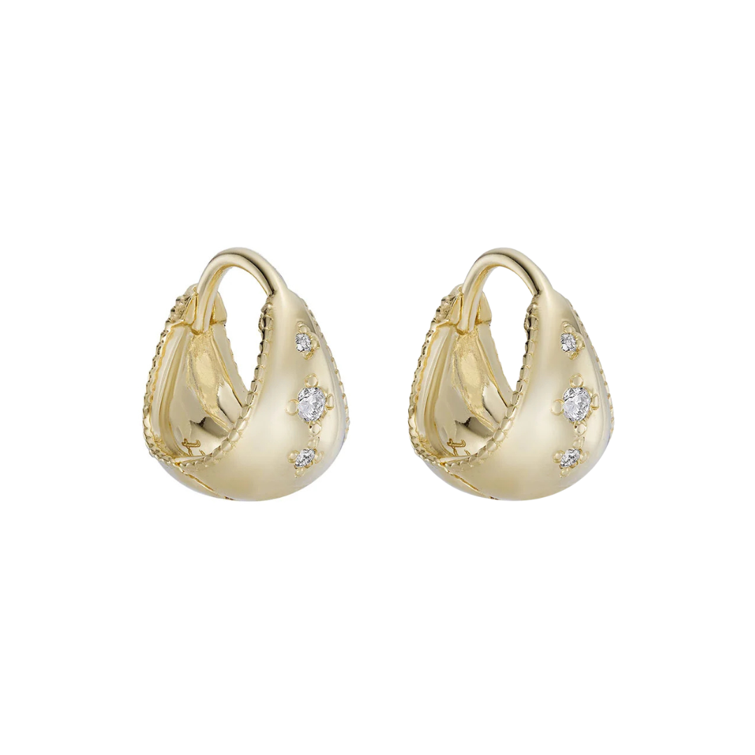 Dôme Diamond Scatter Hoops - Midi