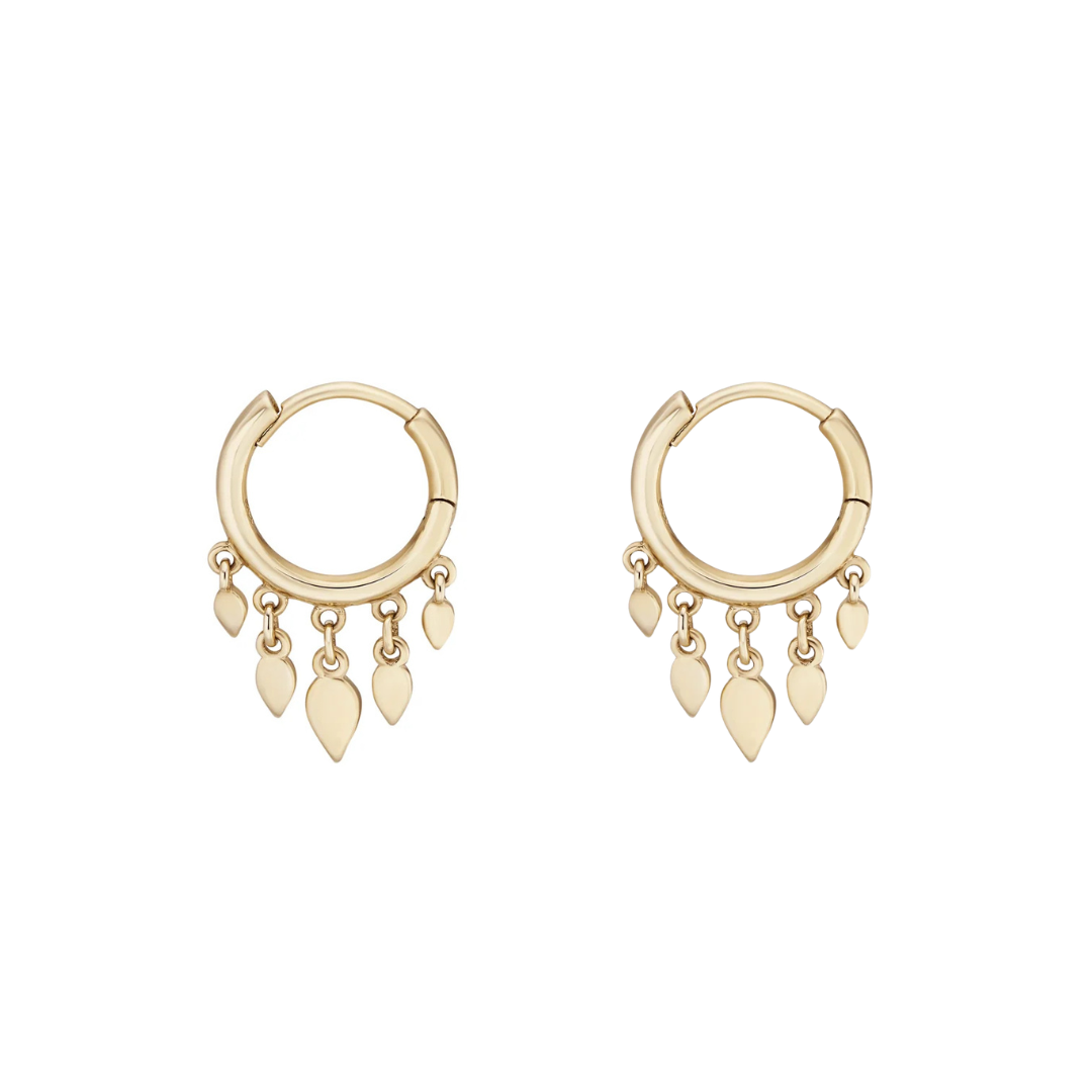 Cinq Tear Tassel Clicker Hoops