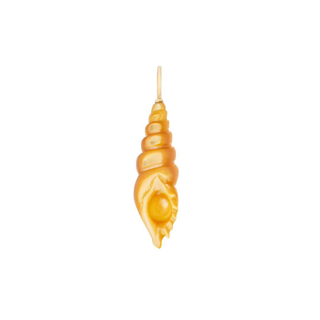 Golden Mother of Pearl Spiral Shell — Maura Green Trunk Show