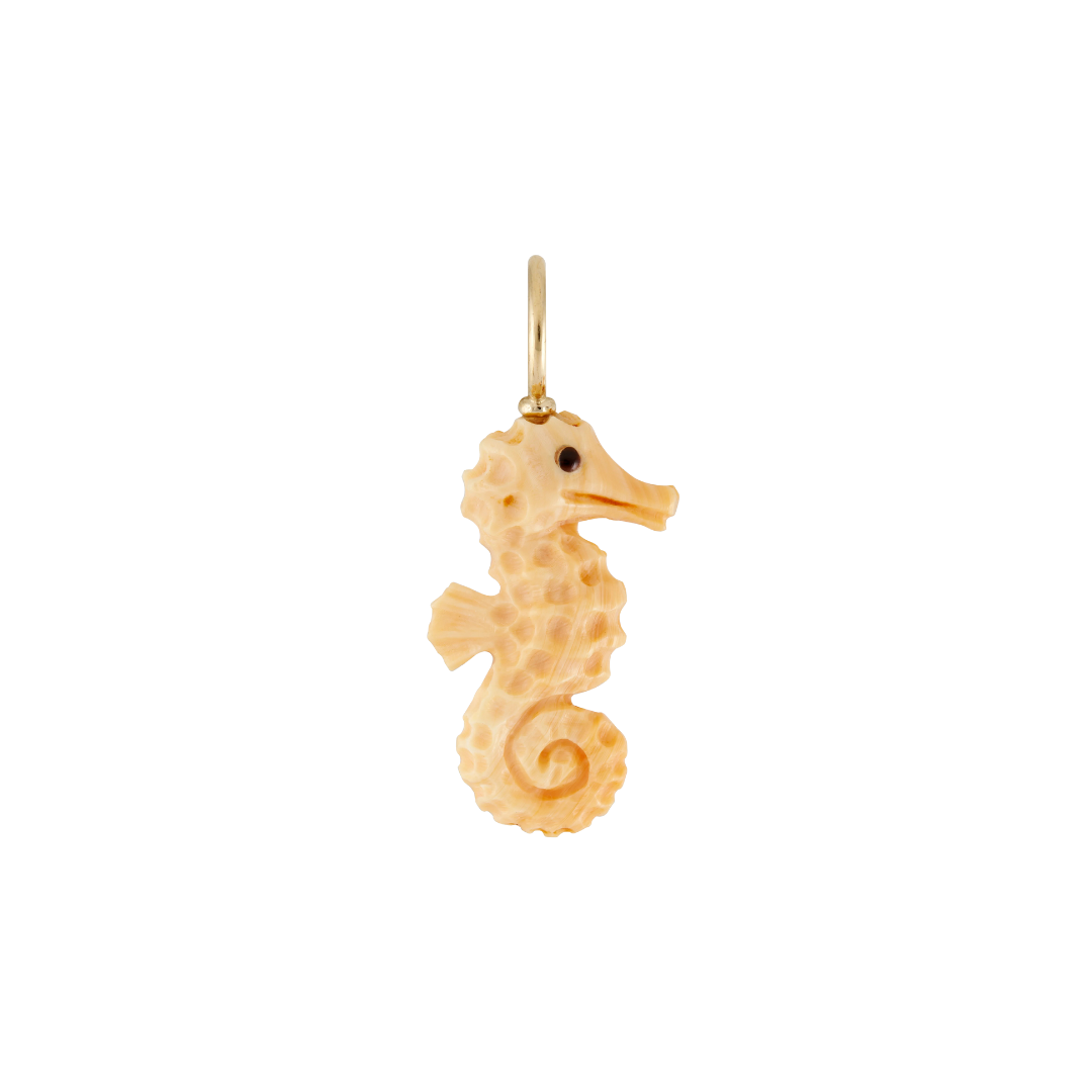 Apricot Conch Shell Seahorse — Maura Green Trunk Show