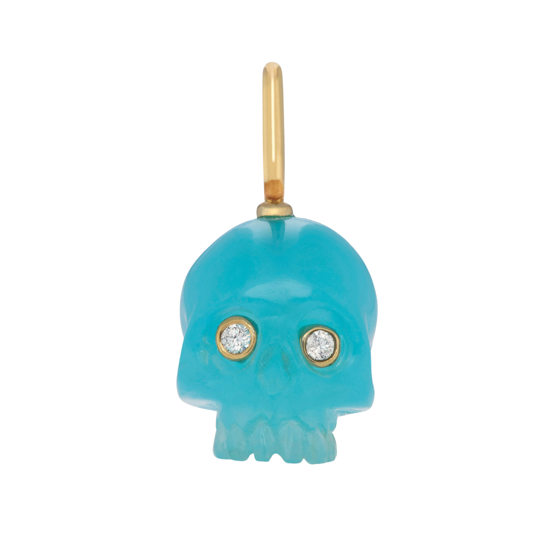 Pacific Blue Chalcedony Skull Baby — Maura Green Trunk Show