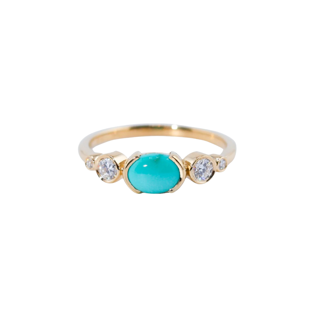 Viga Turquoise and Diamond Ring