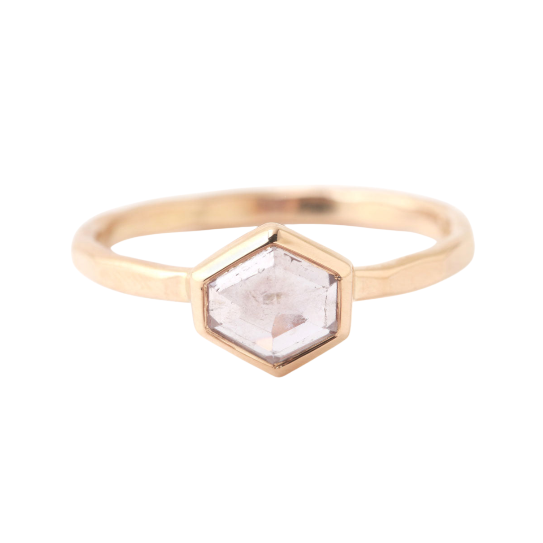Hexagonal Pink Sapphire Ring — Commitment, Curated