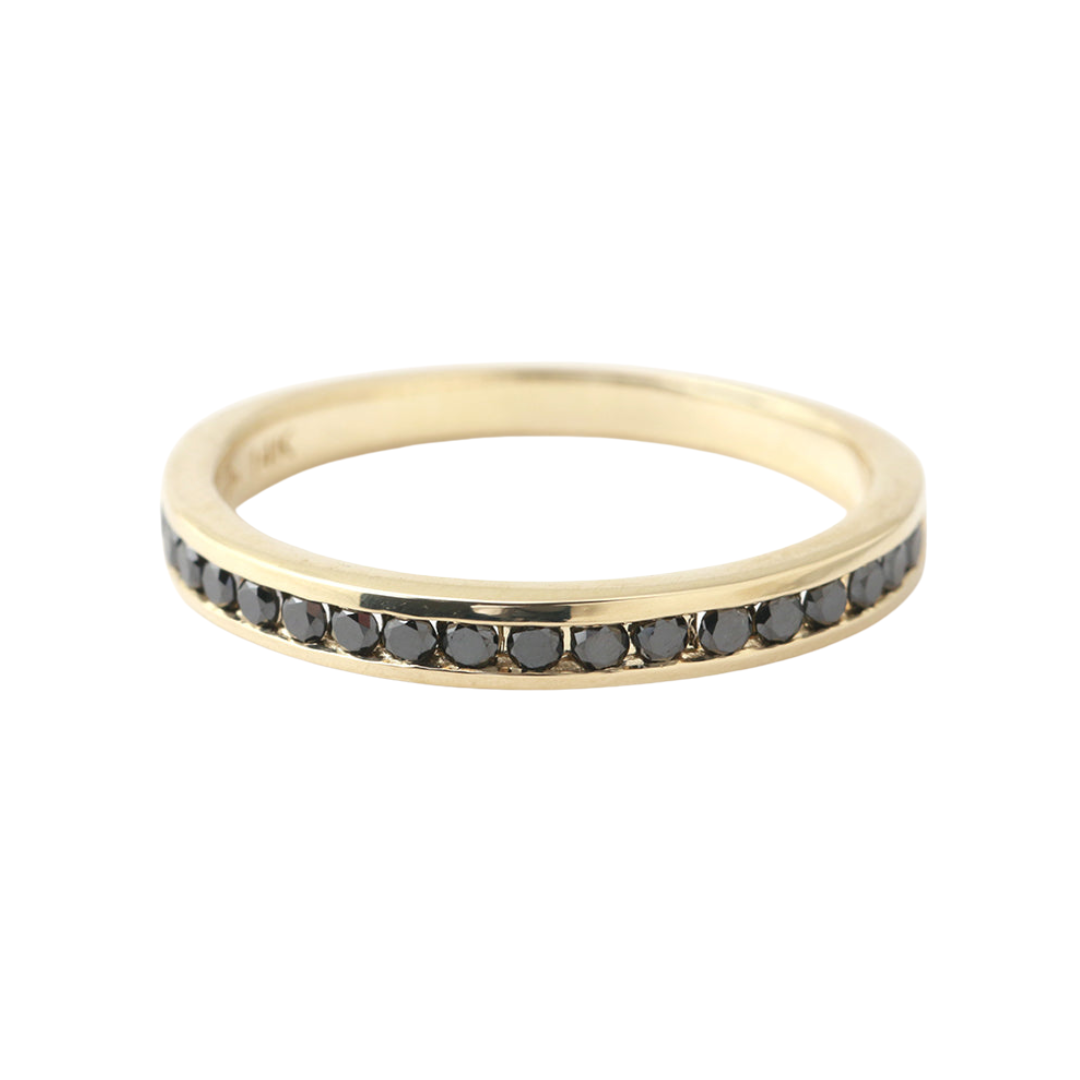 Black Diamond Half Channel Eternity Band — Commitment, Curated
