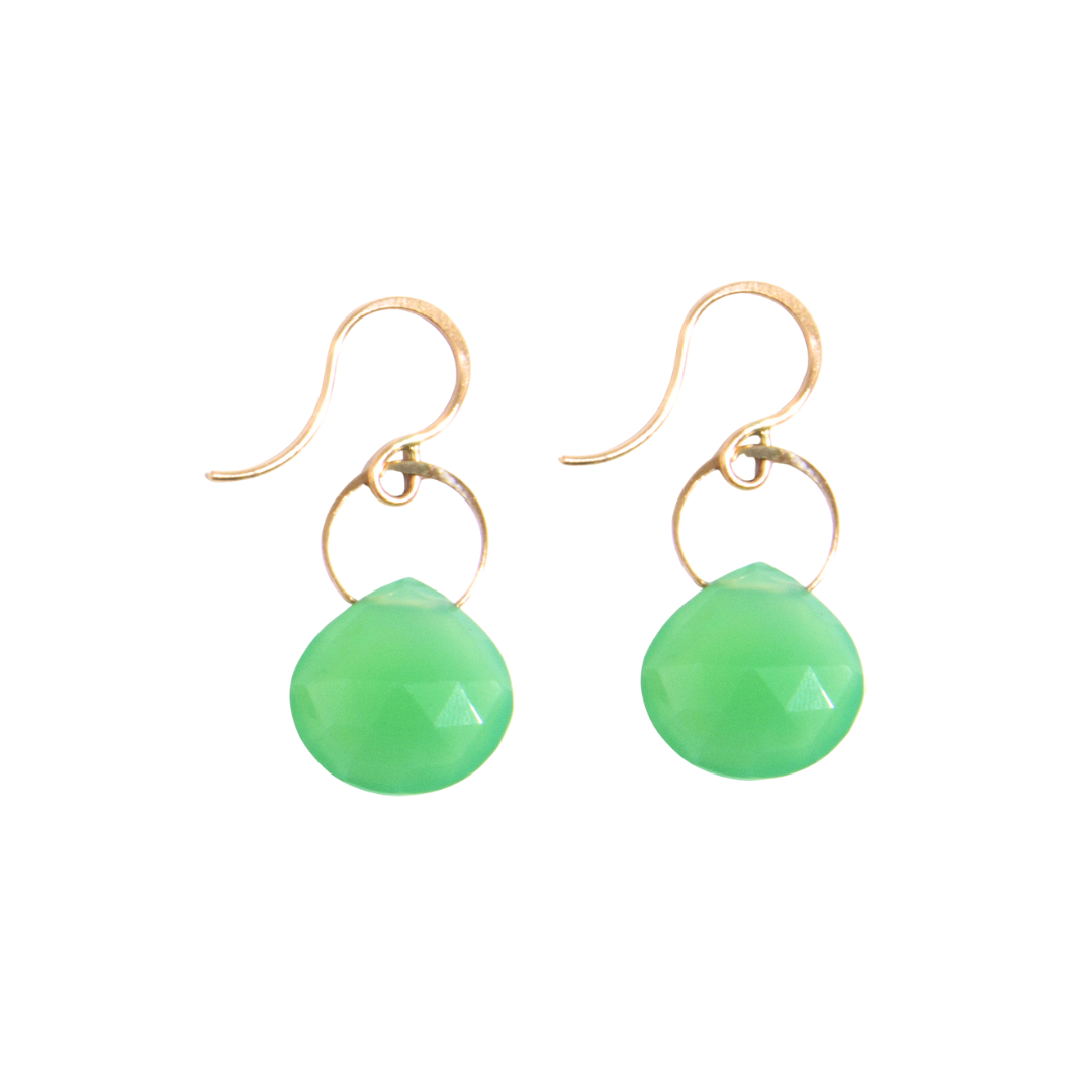 Chrysoprase Single Drop Earrings - Melissa Joy Manning Residency