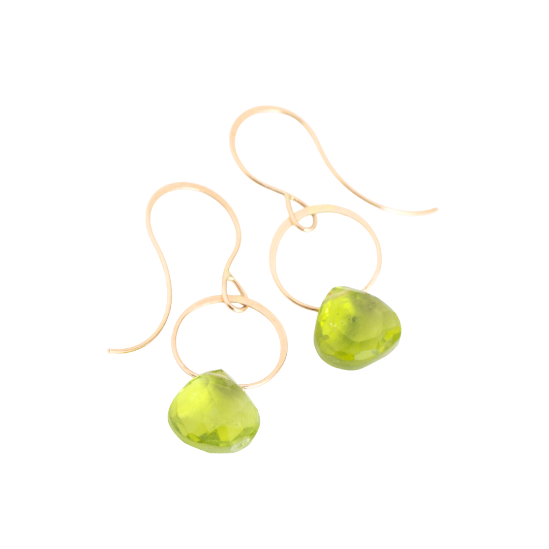 Peridot Single Drop Earrings - Melissa Joy Manning Residency
