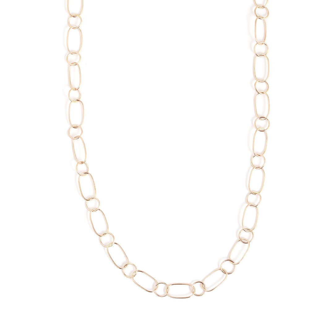 Oval and Round Link Chain Necklace - Melissa Joy Manning Residency