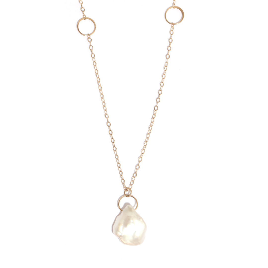 Keshi Pearl Pendant Necklace - Melissa Joy Manning Residency