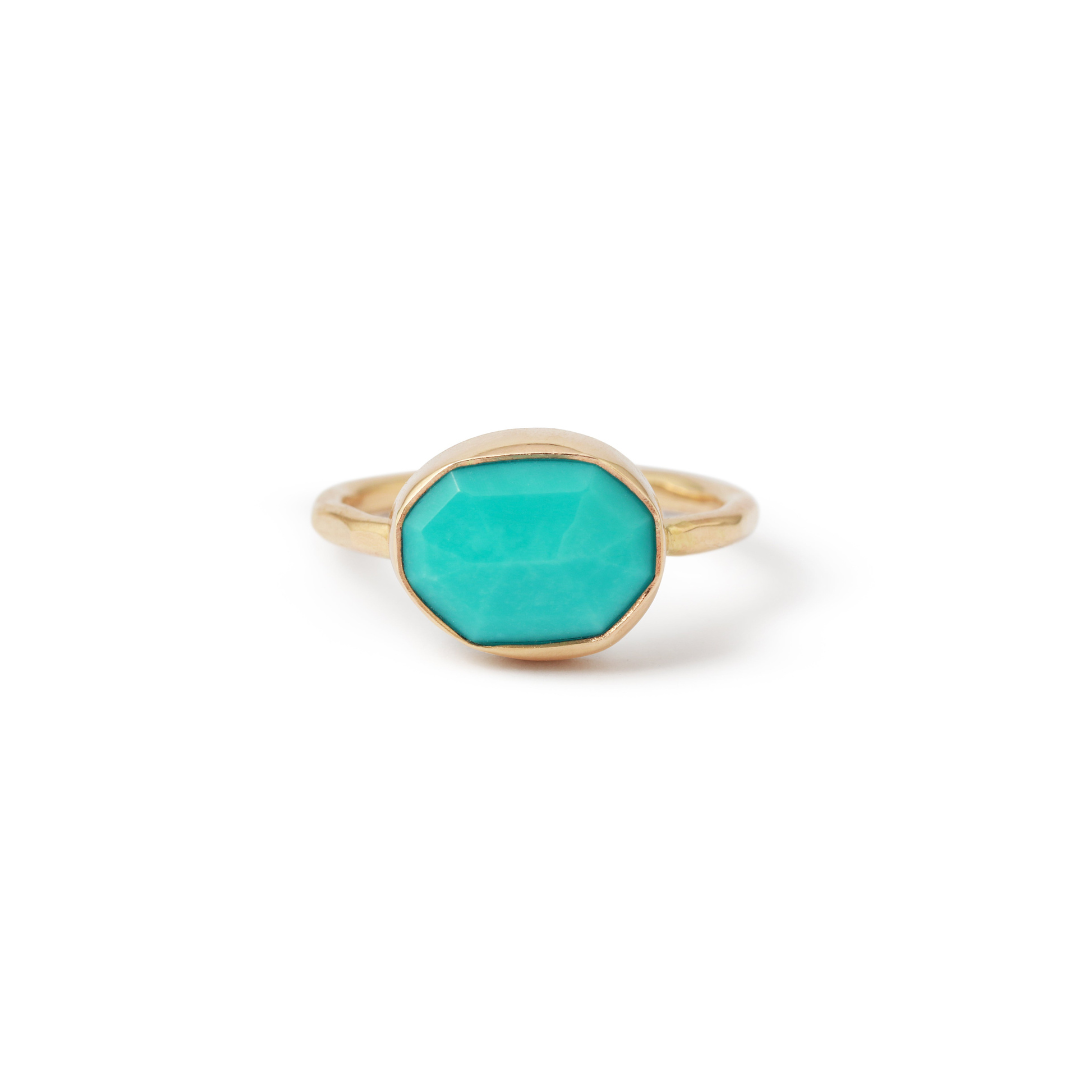 Freeform Turquoise Ring - Melissa Joy Manning Residency