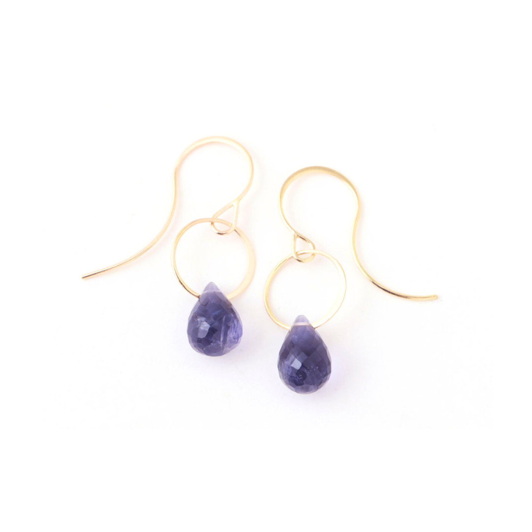 Iolite Single Drop Earrings - Melissa Joy Manning Residency