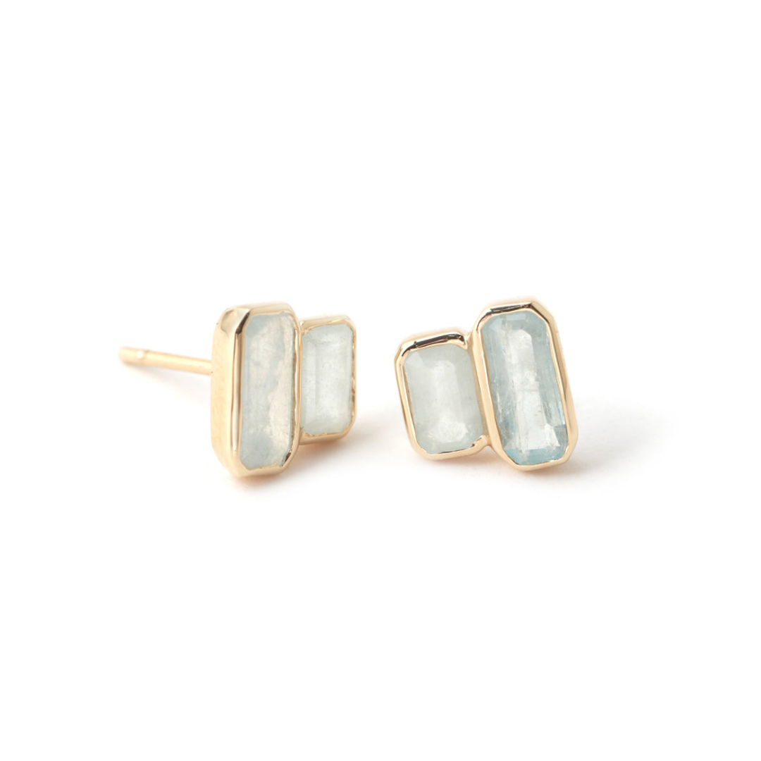 Cityscape Aquamarine Stud Earrings - Melissa Joy Manning Residency
