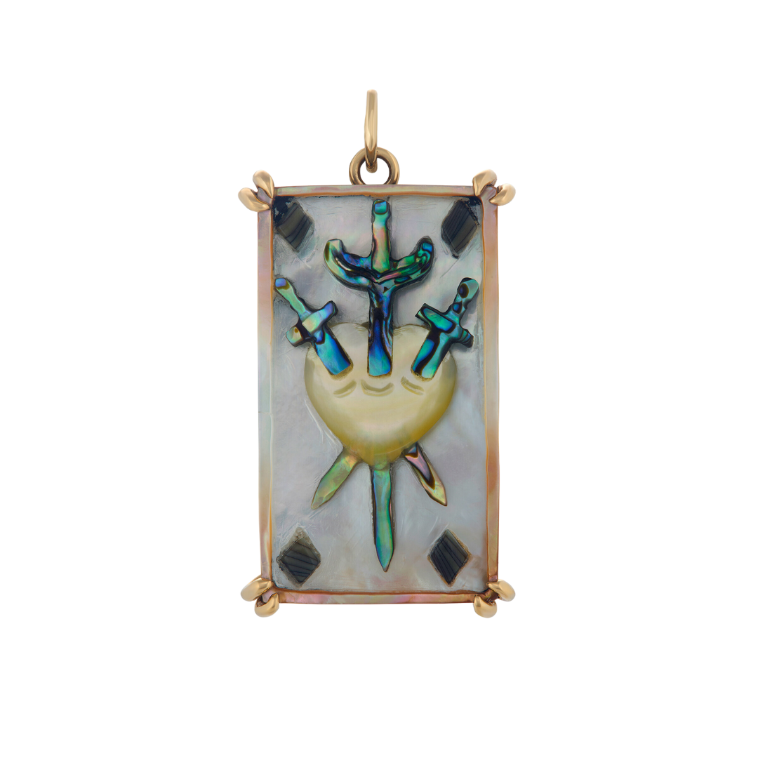 Three of Swords Tarot Charm — Maura Green Trunk Show