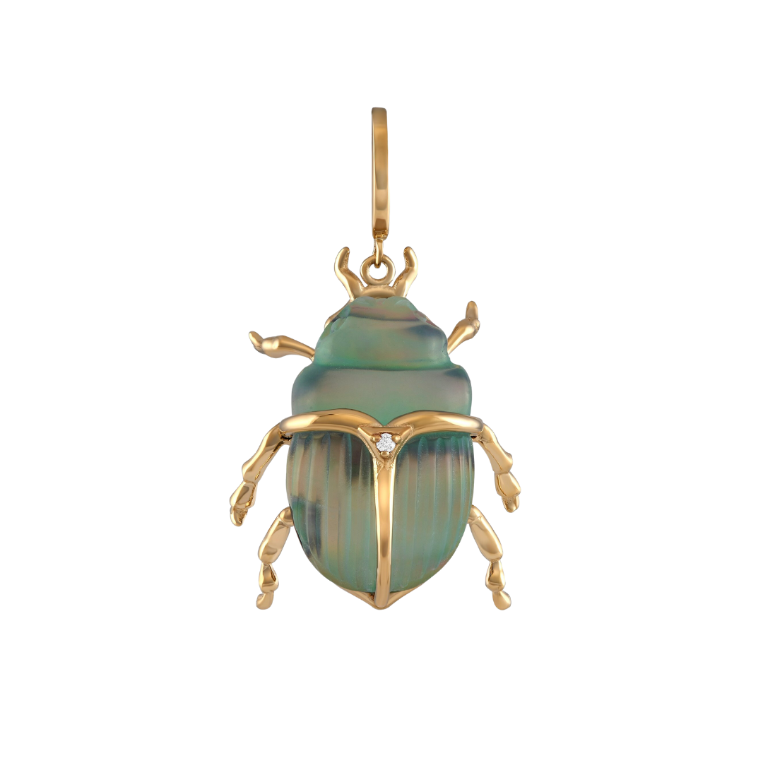 Luminescent Scarab Beetle Charm — Maura Green Trunk Show