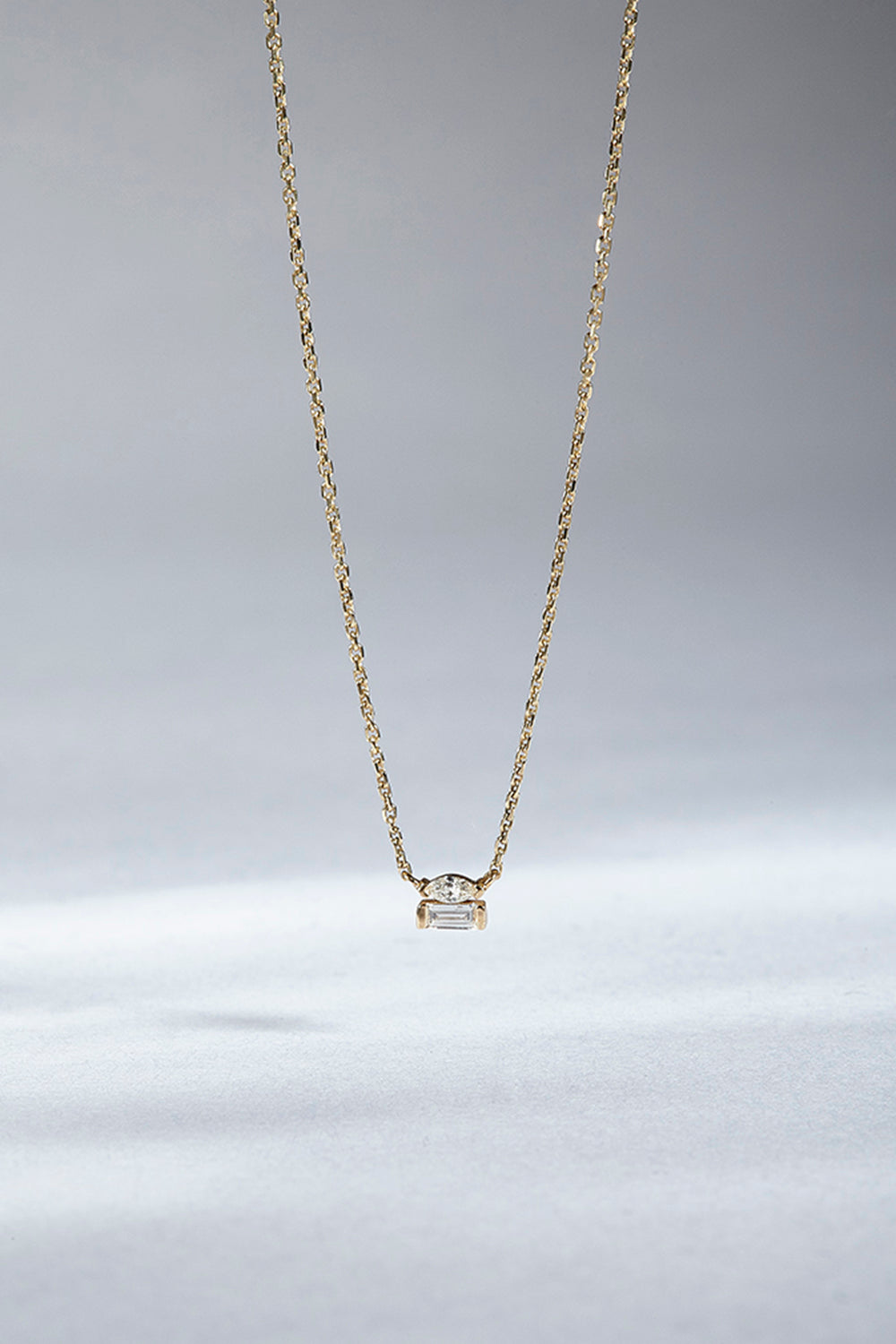 Balance Diamond Duo Pendant Necklace