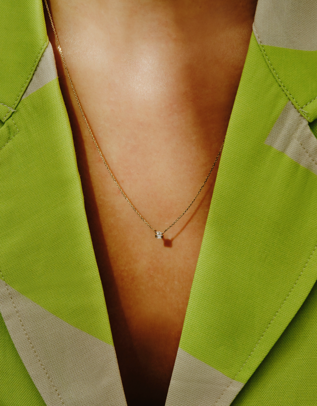 Balance Diamond Duo Pendant Necklace