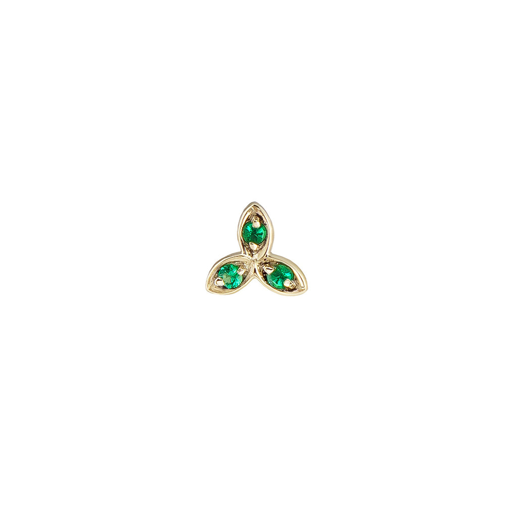 Gemstone Lalee Studs - Emerald