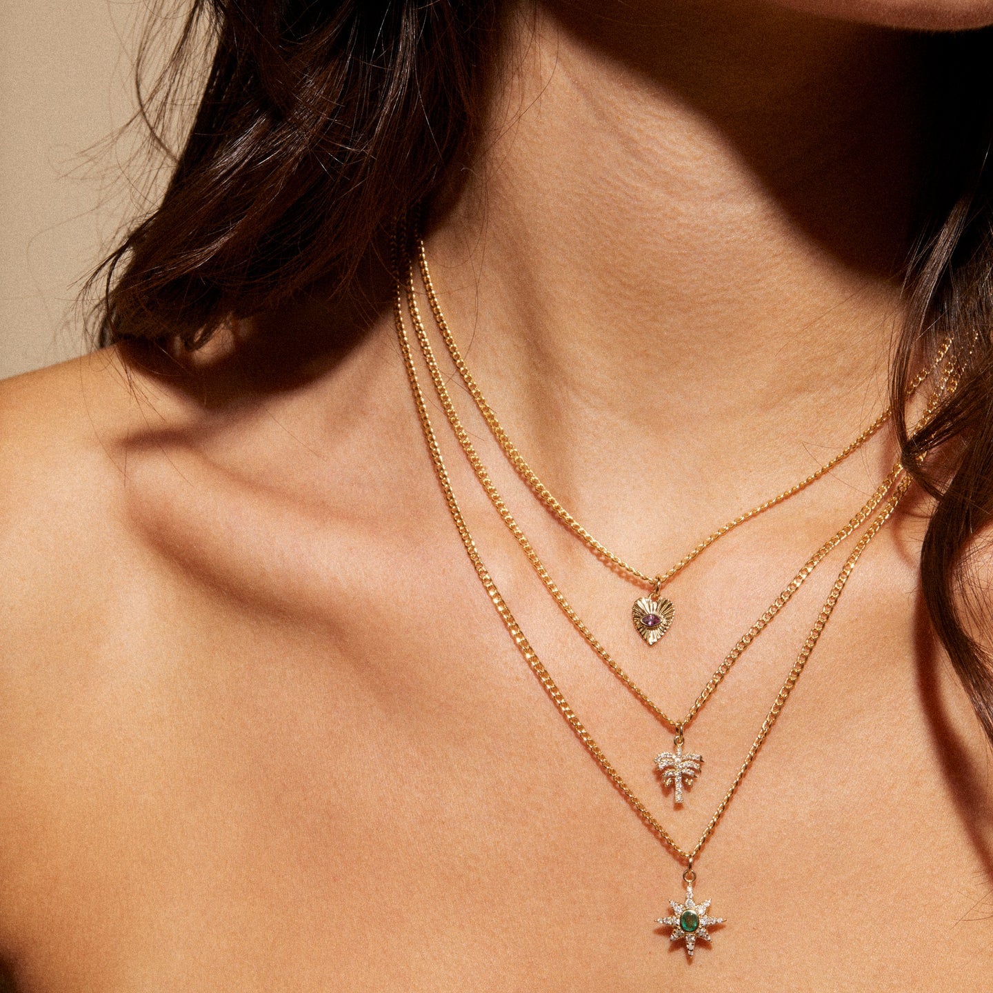 Mini Pink Tourmaline Sunbeam Heart Charm — Zahava Heirlooms Trunk Show
