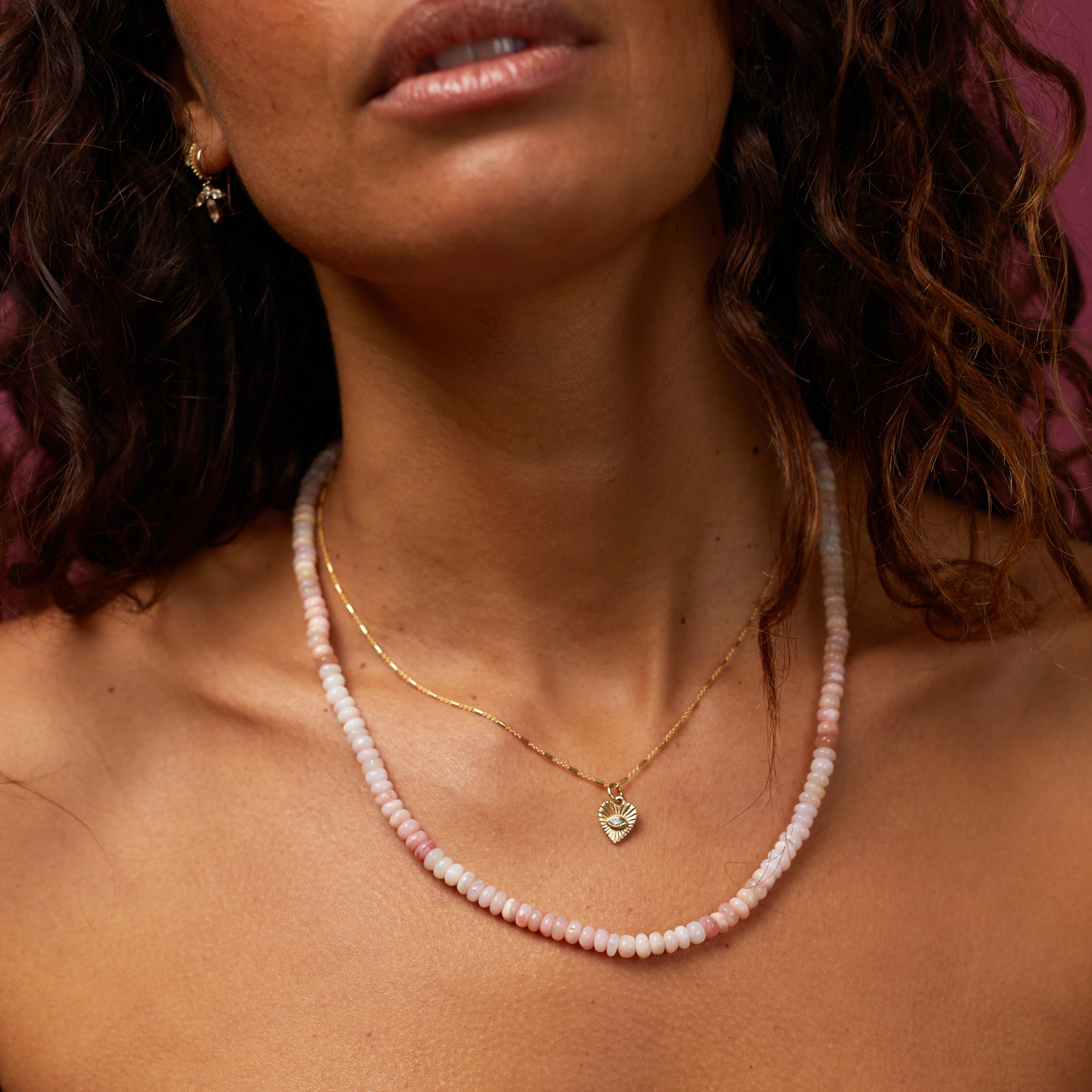 Pink Opal Beaded Necklace - Zahava Heirlooms Trunk Show