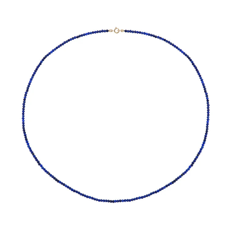 Petite Lapis Beaded Necklace