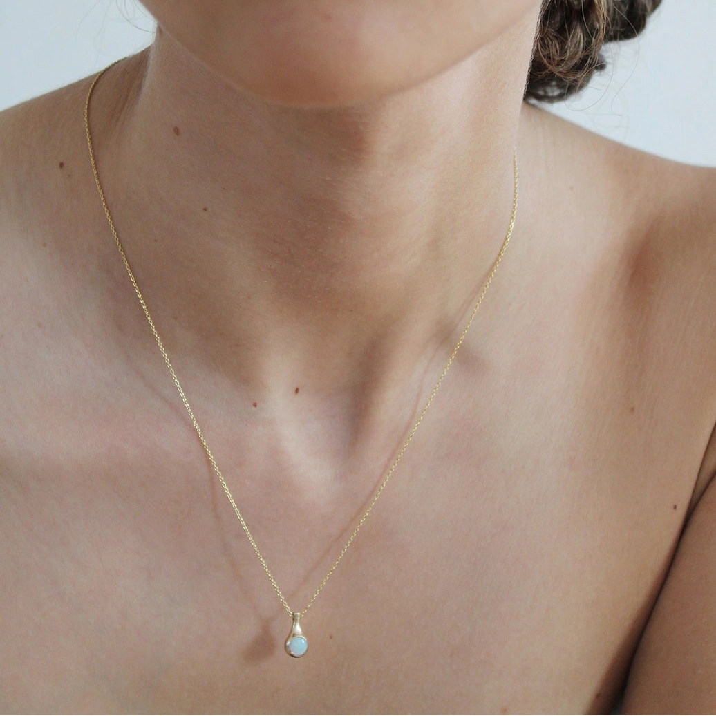 Opal Dot Necklace