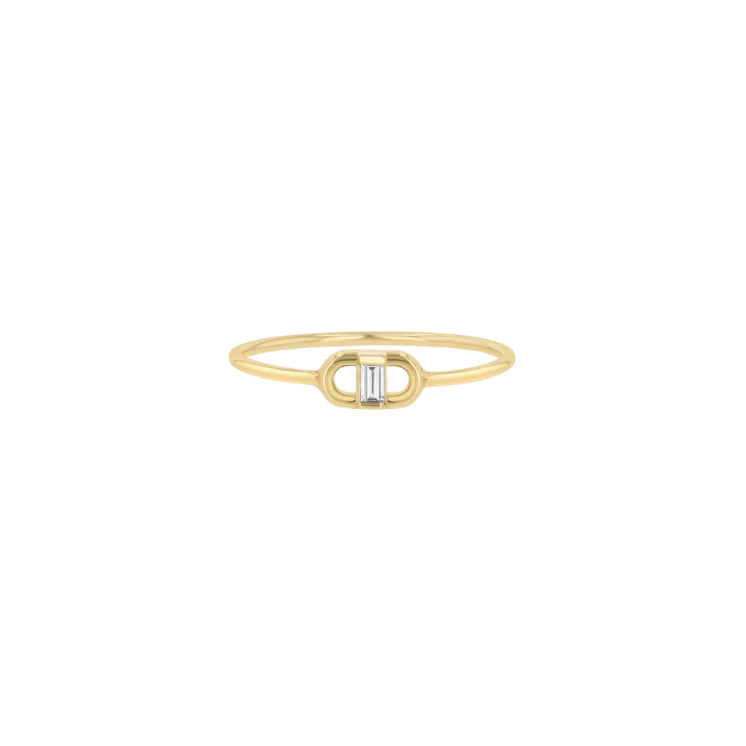 Baguette Diamond Open Link Ring