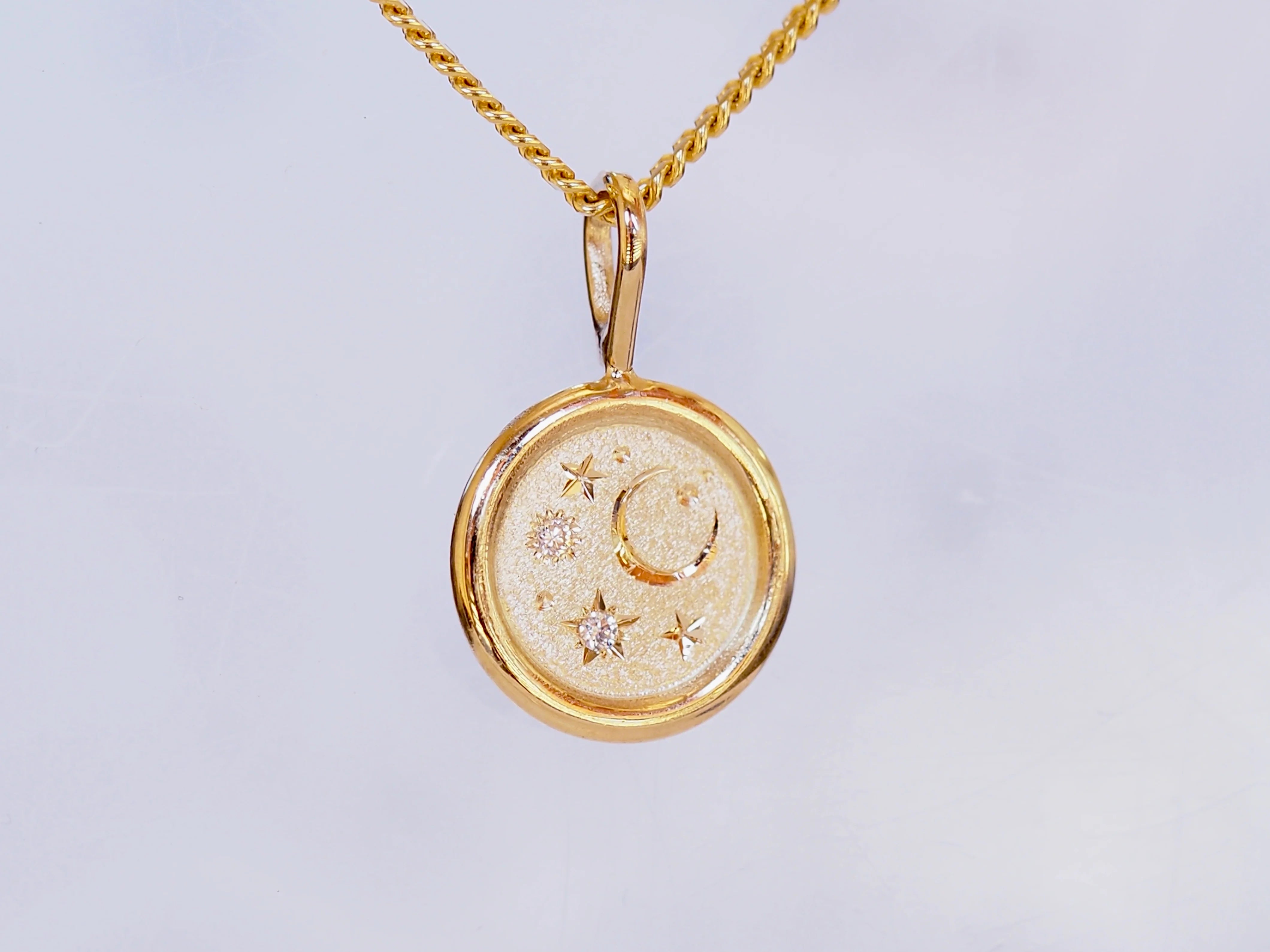 Celestial Coin Charm Necklace