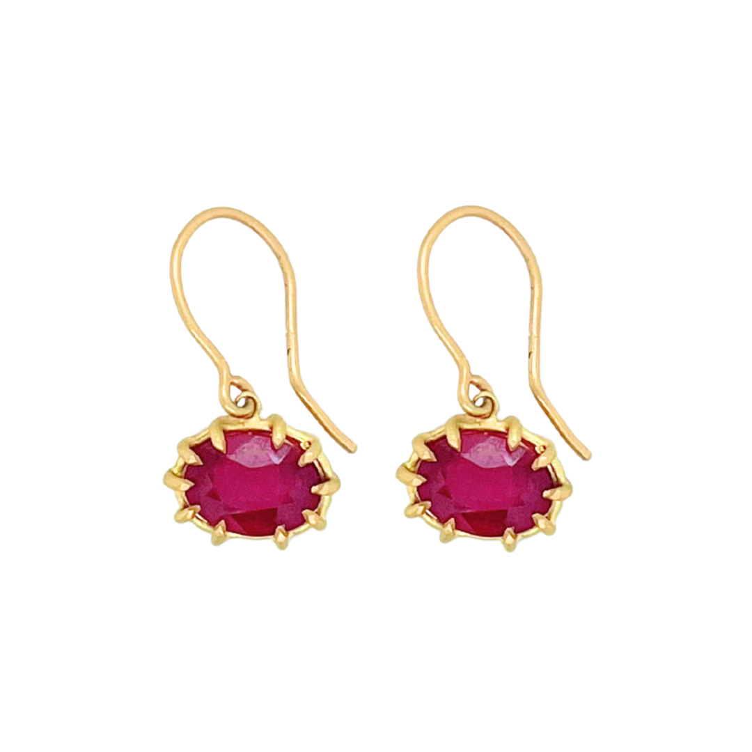 Ruby Drop Earrings