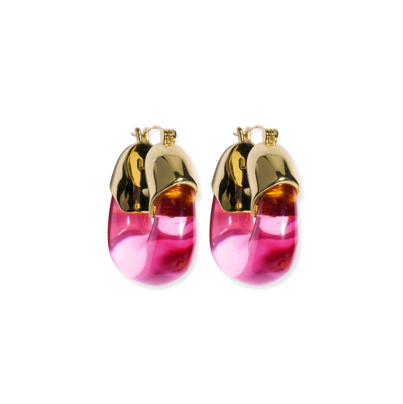 Organic Hoops - Flamingo — Lizzie Fortunato Demi-Fine Trunk Show