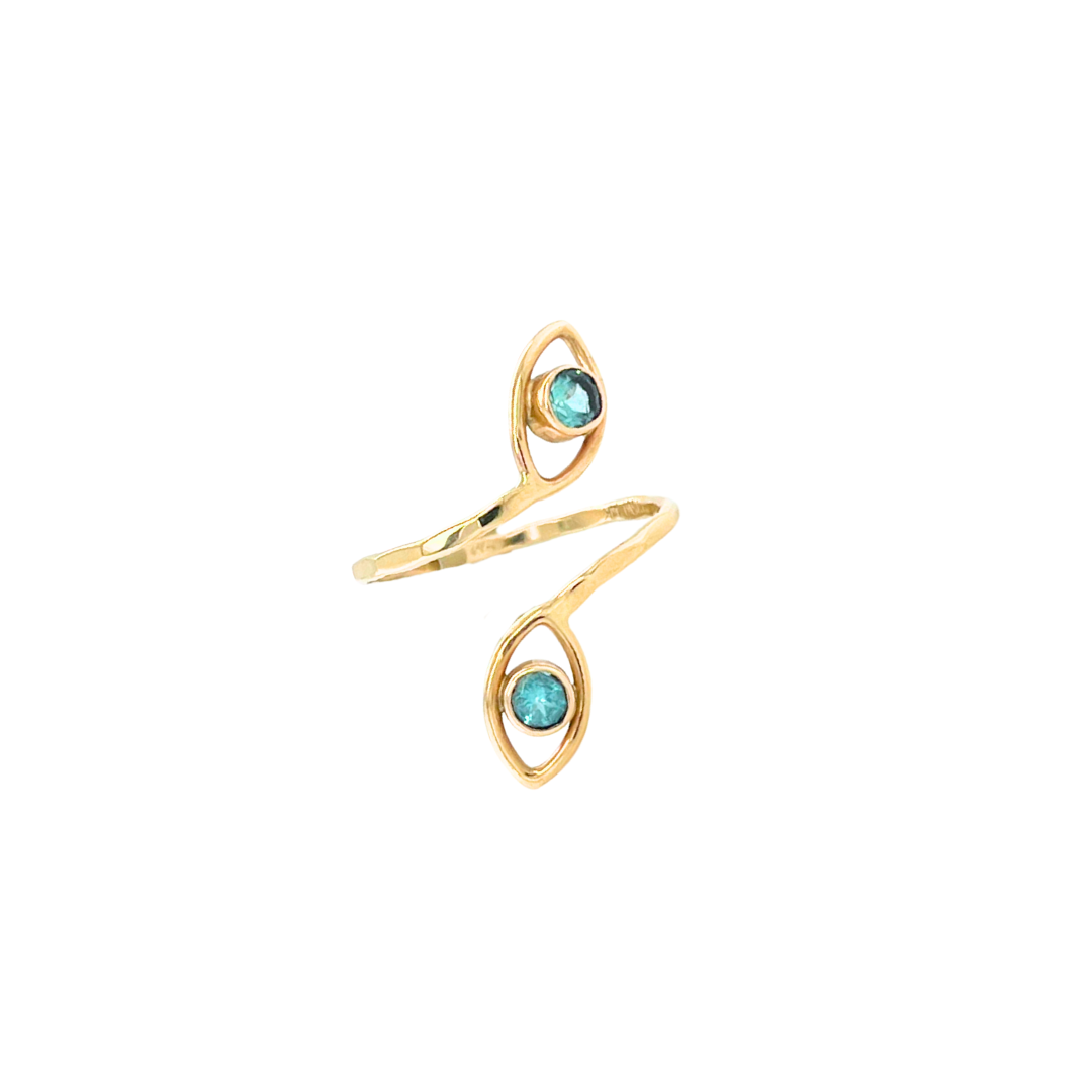 Double Spiral Topaz Ring - Melissa Joy Manning Residency
