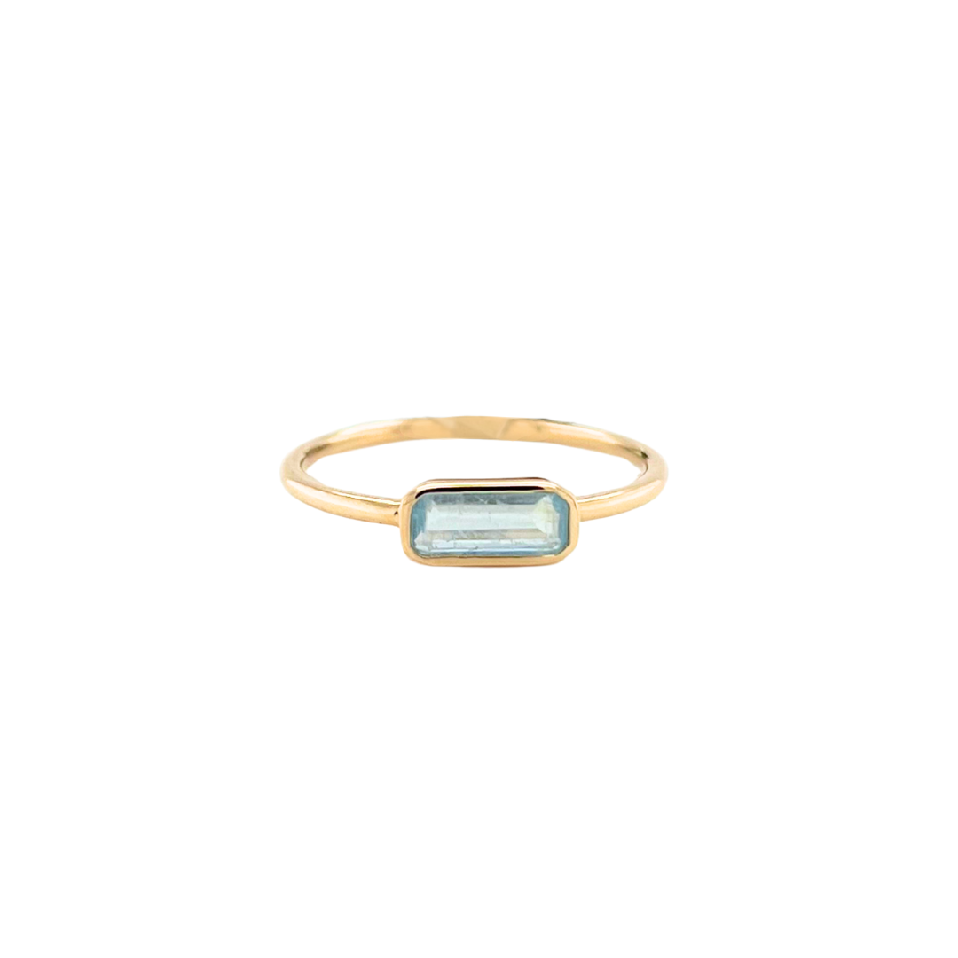 Cityscape Single Aquamarine Ring - Melissa Joy Manning Residency