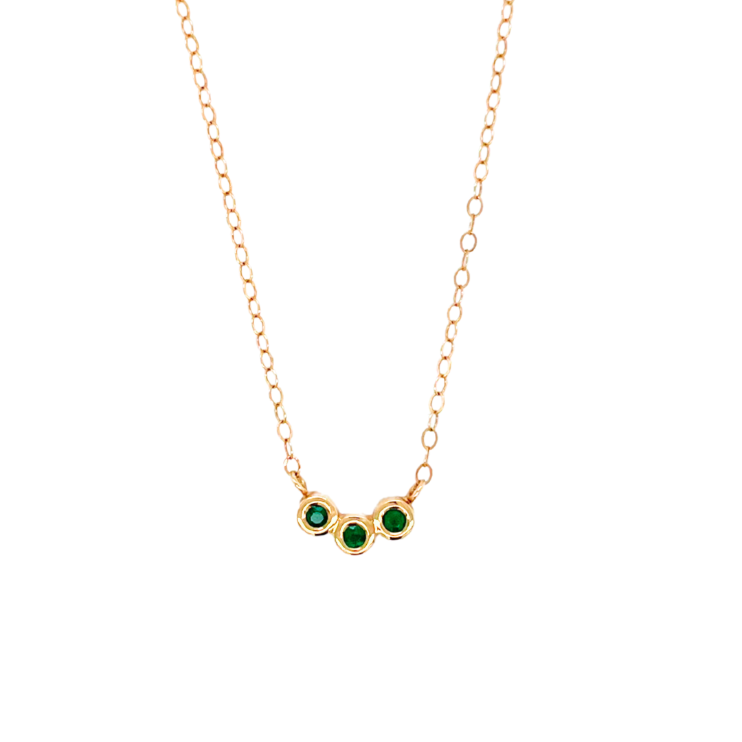 Triple Emerald Necklace - Melissa Joy Manning Residency