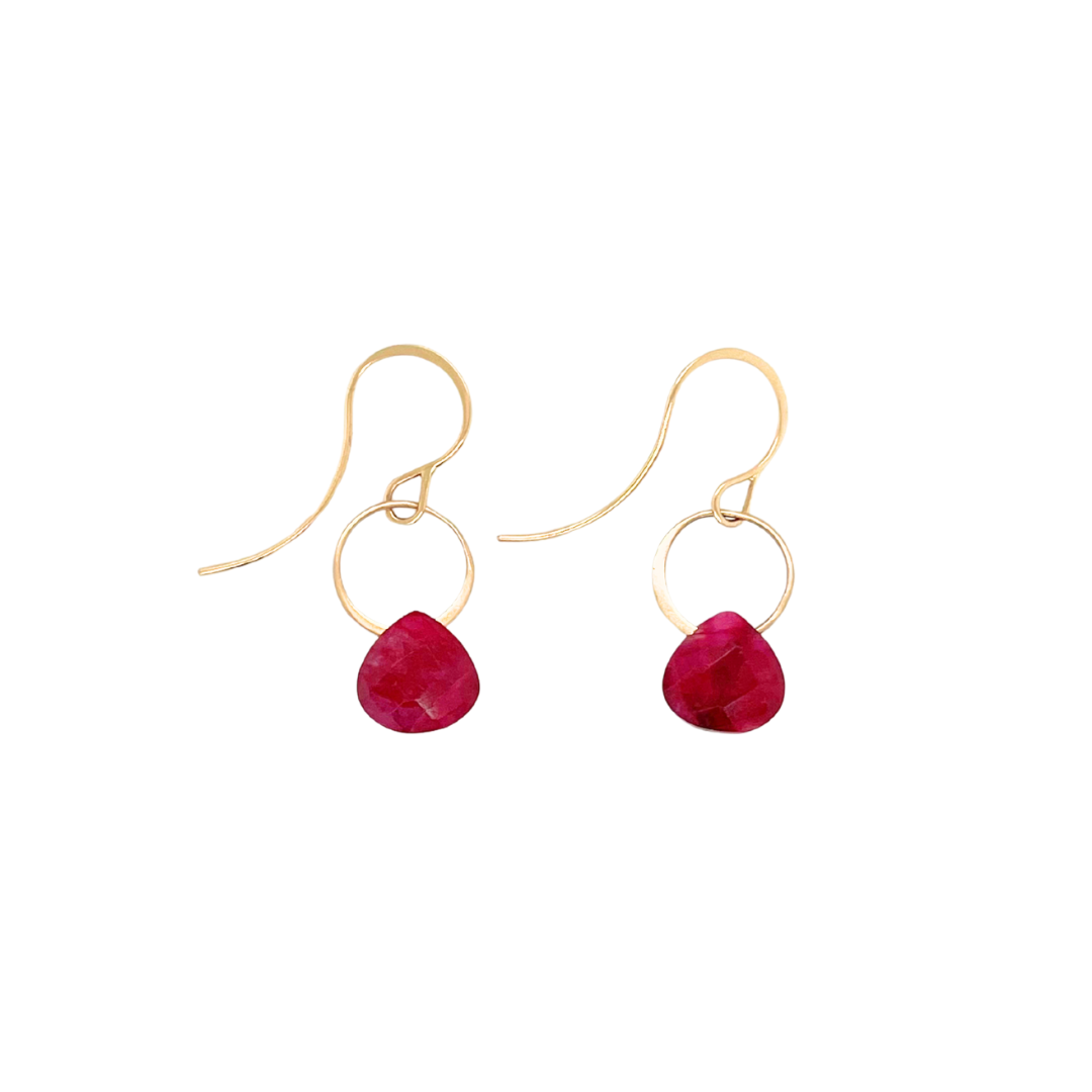 Ruby Single Drop Earrings - Melissa Joy Manning Residency