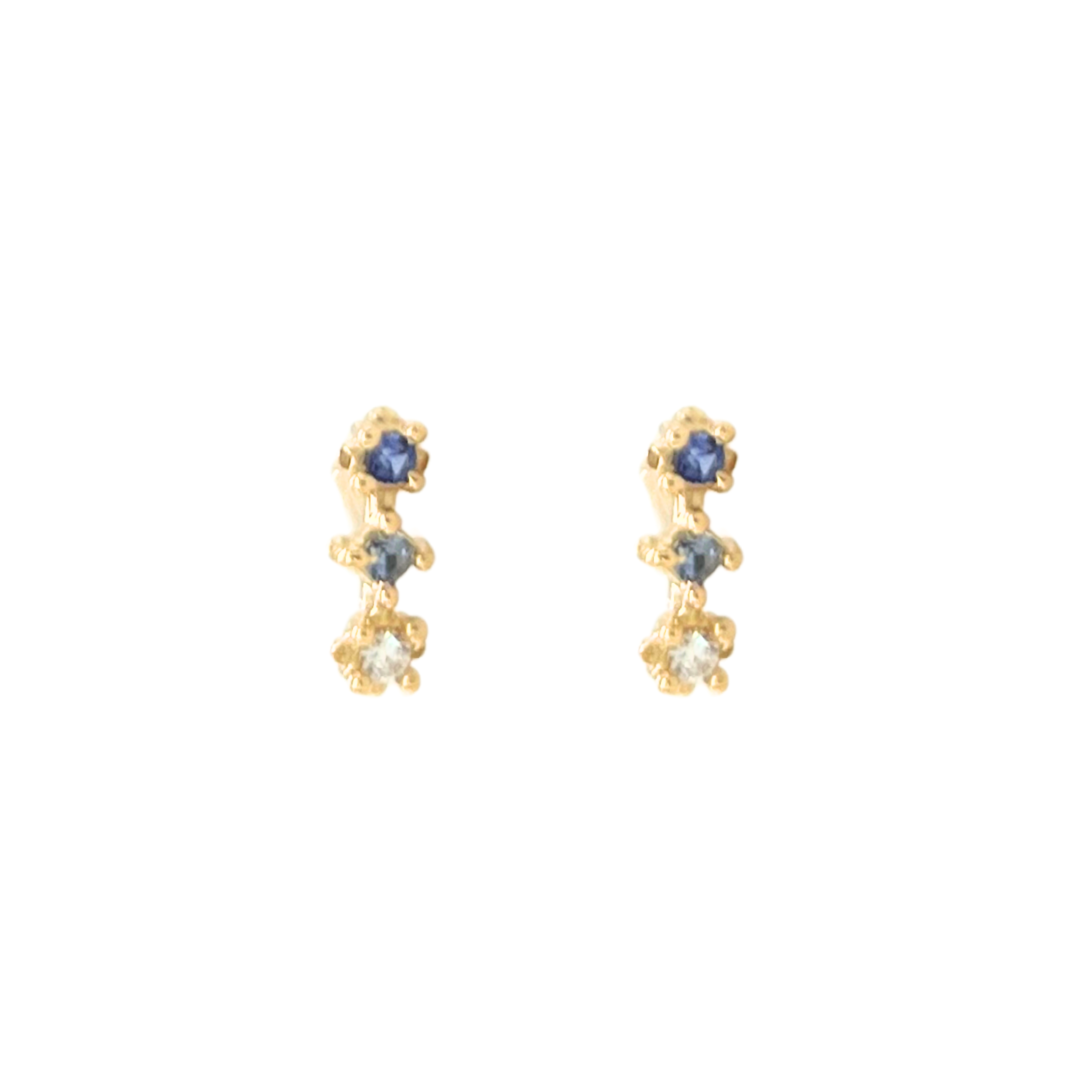 Venus Studs - Blue Sapphire
