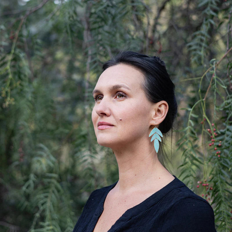 Palma Earrings - Lapis