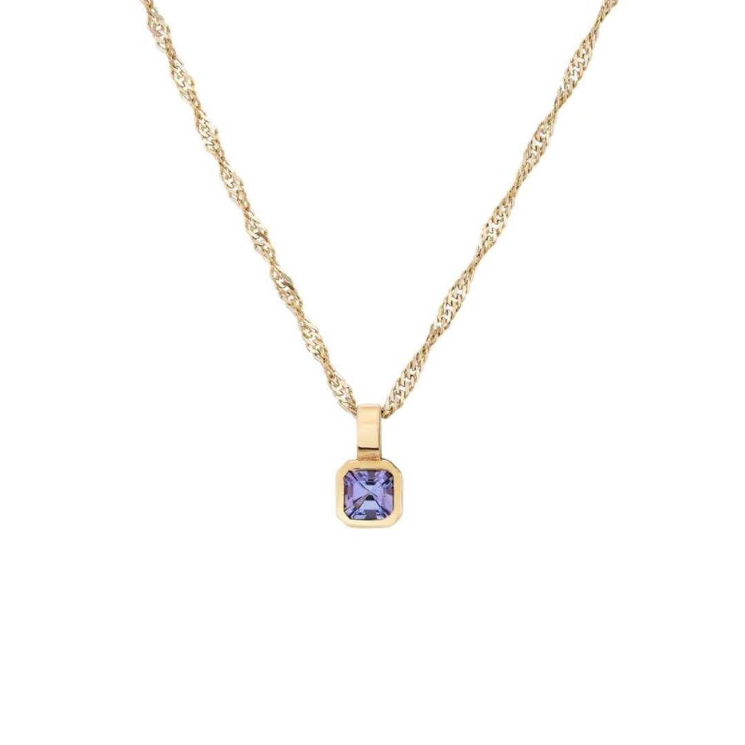 Petite Iris Asscher Charm Necklace