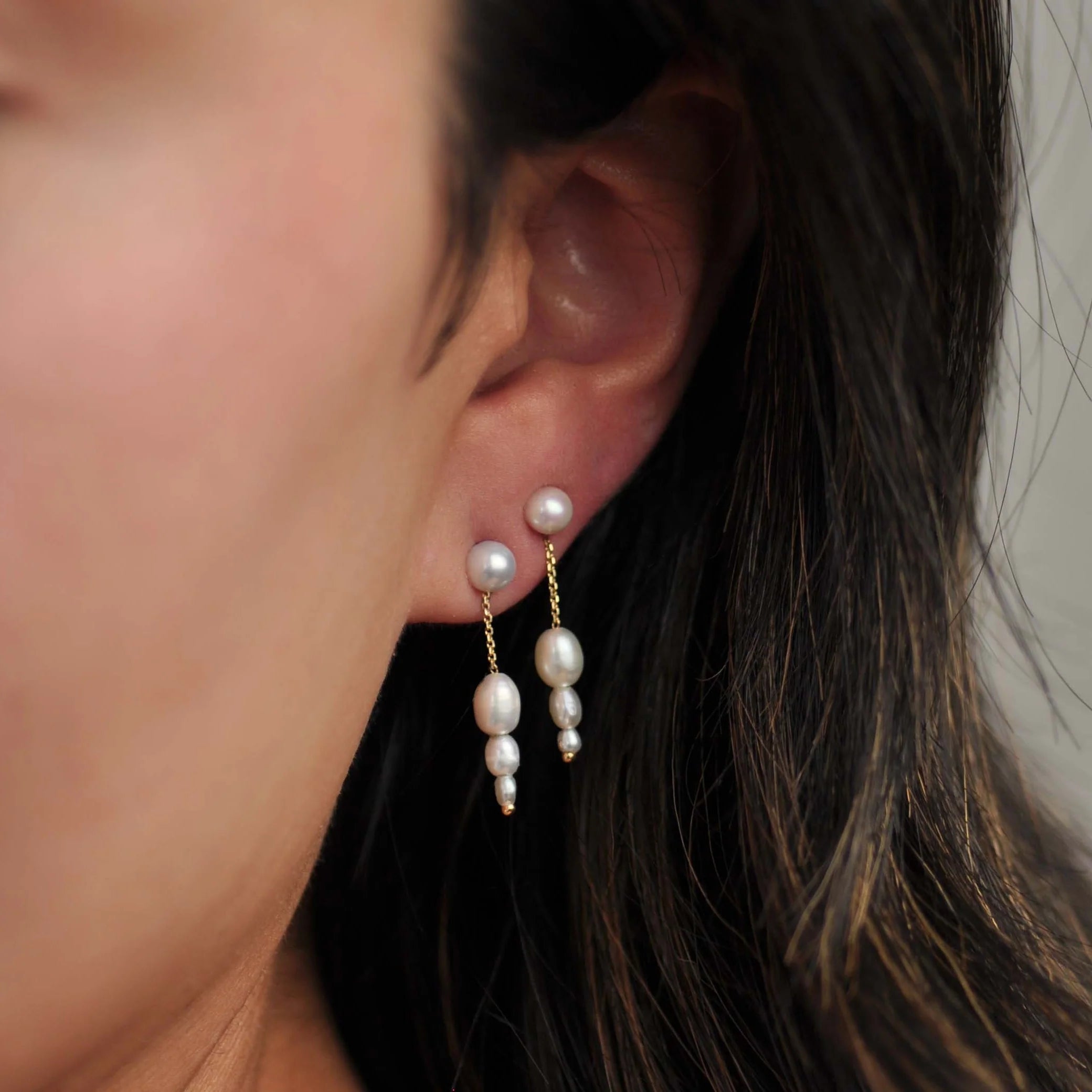 Petite Palazzo Earrings - White