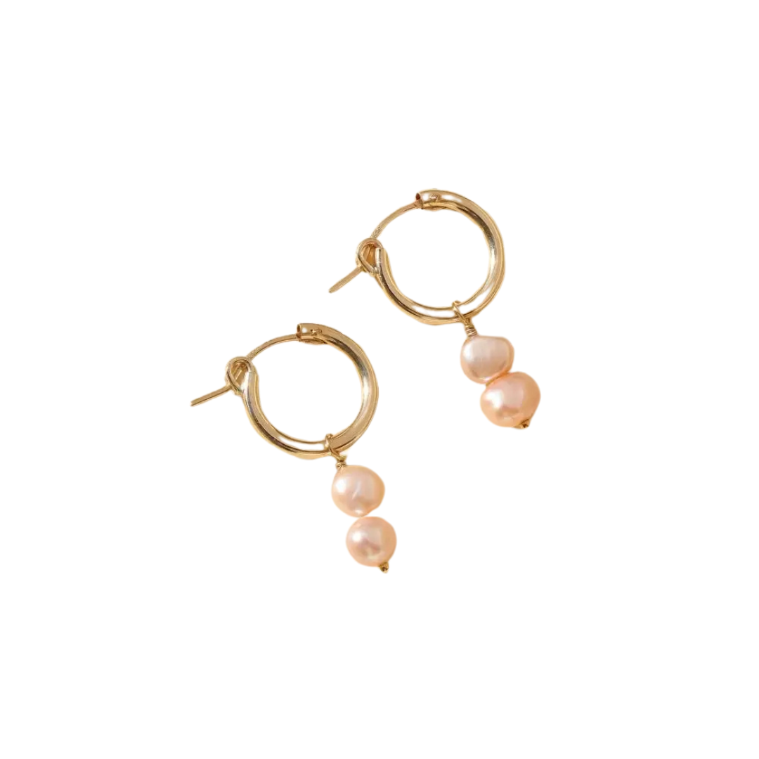 Pink Pearl Earrings