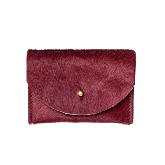 Plum Cowhide Cardholder