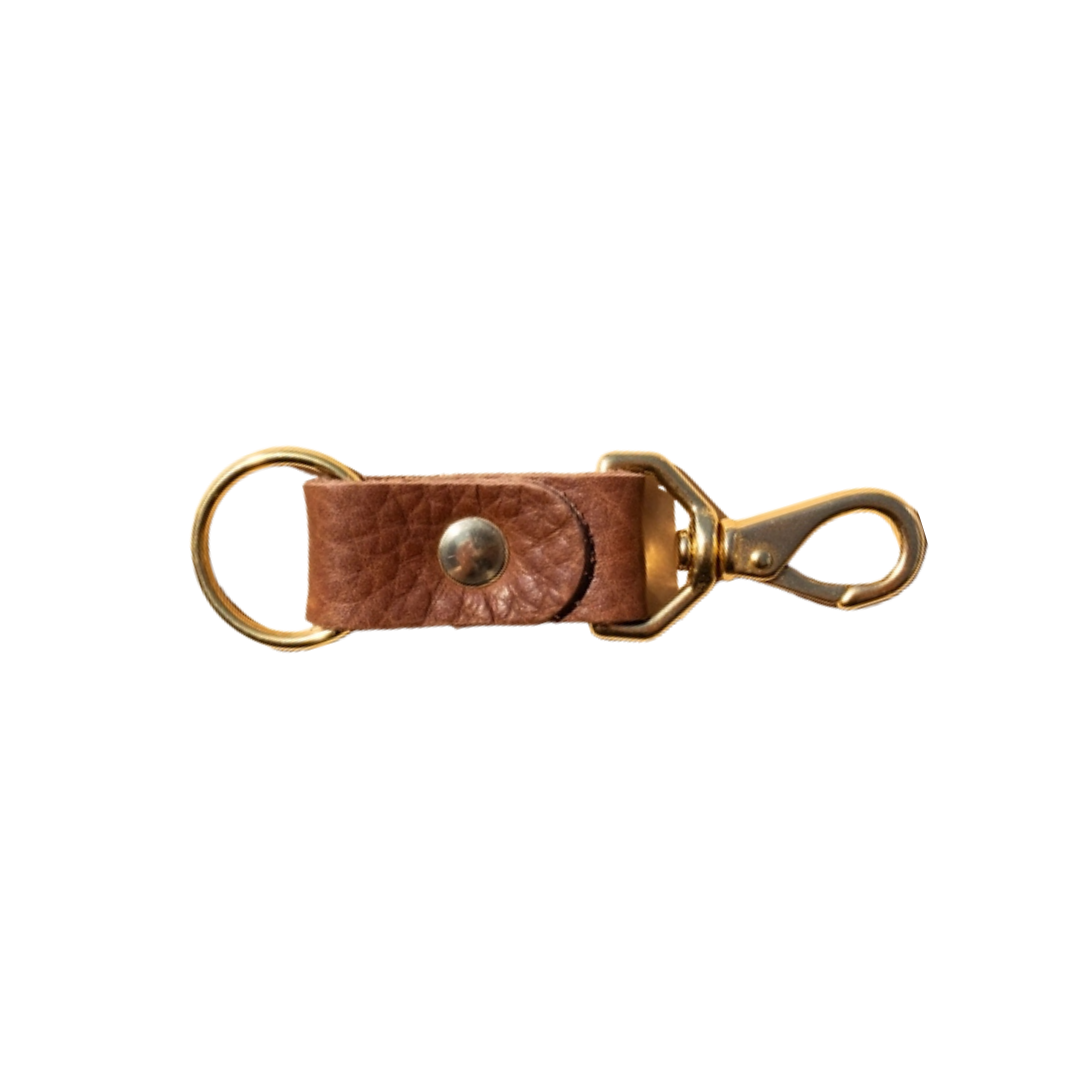Chocolate Leather Keychain
