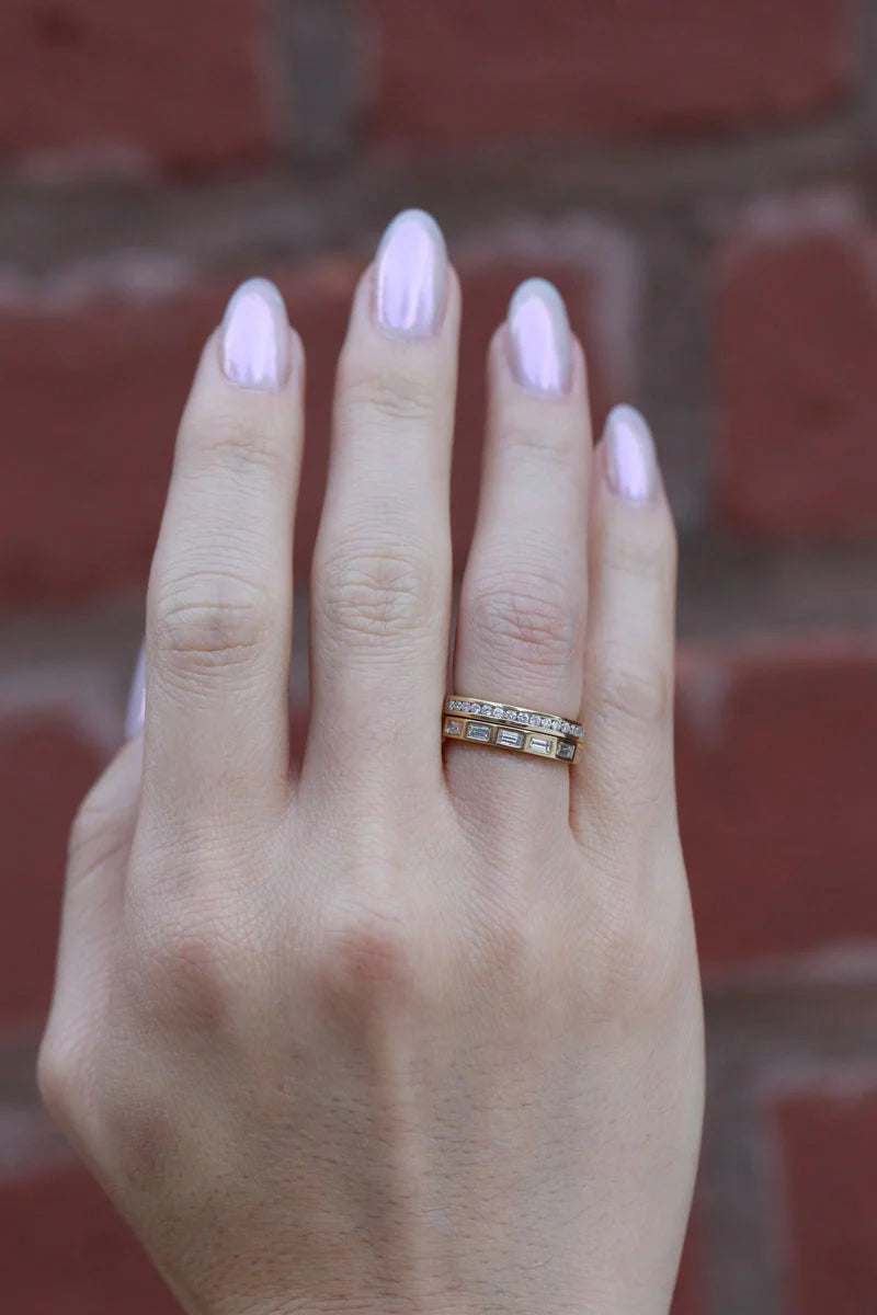 White Diamond Half Channel Eternity Band — Commitment, Curated