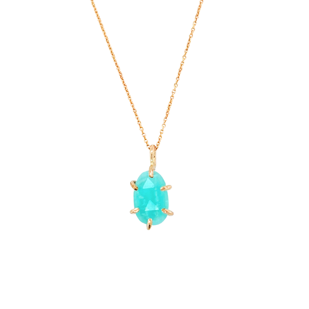 Rose Cut Amazonite Necklace