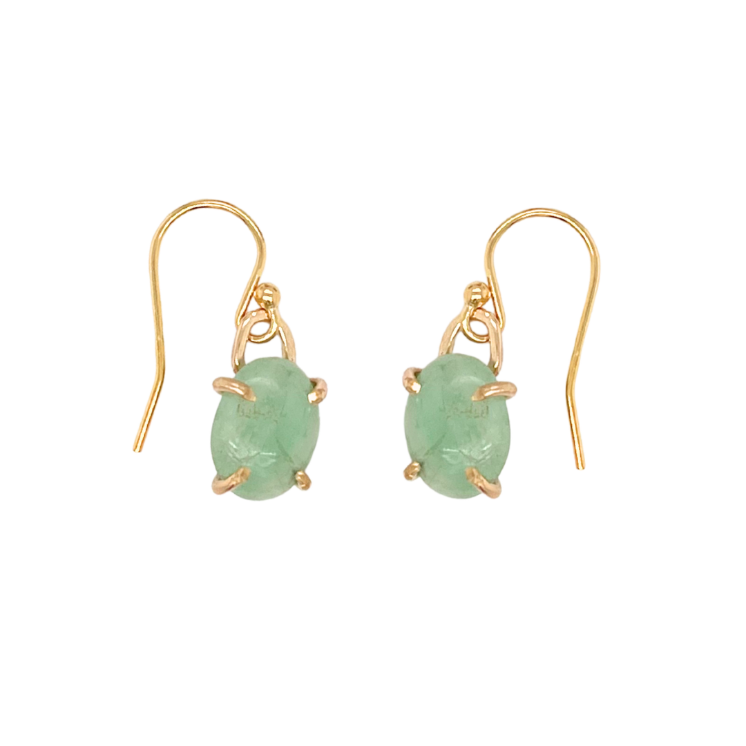 Claw-Set Emerald Drop Earrings