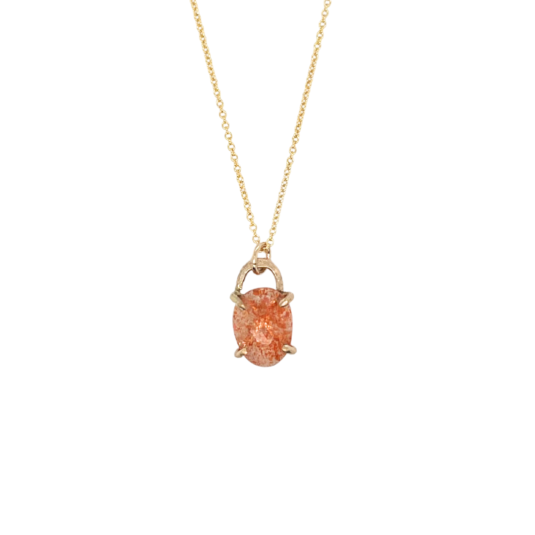 Rose Cut Sunstone Necklace