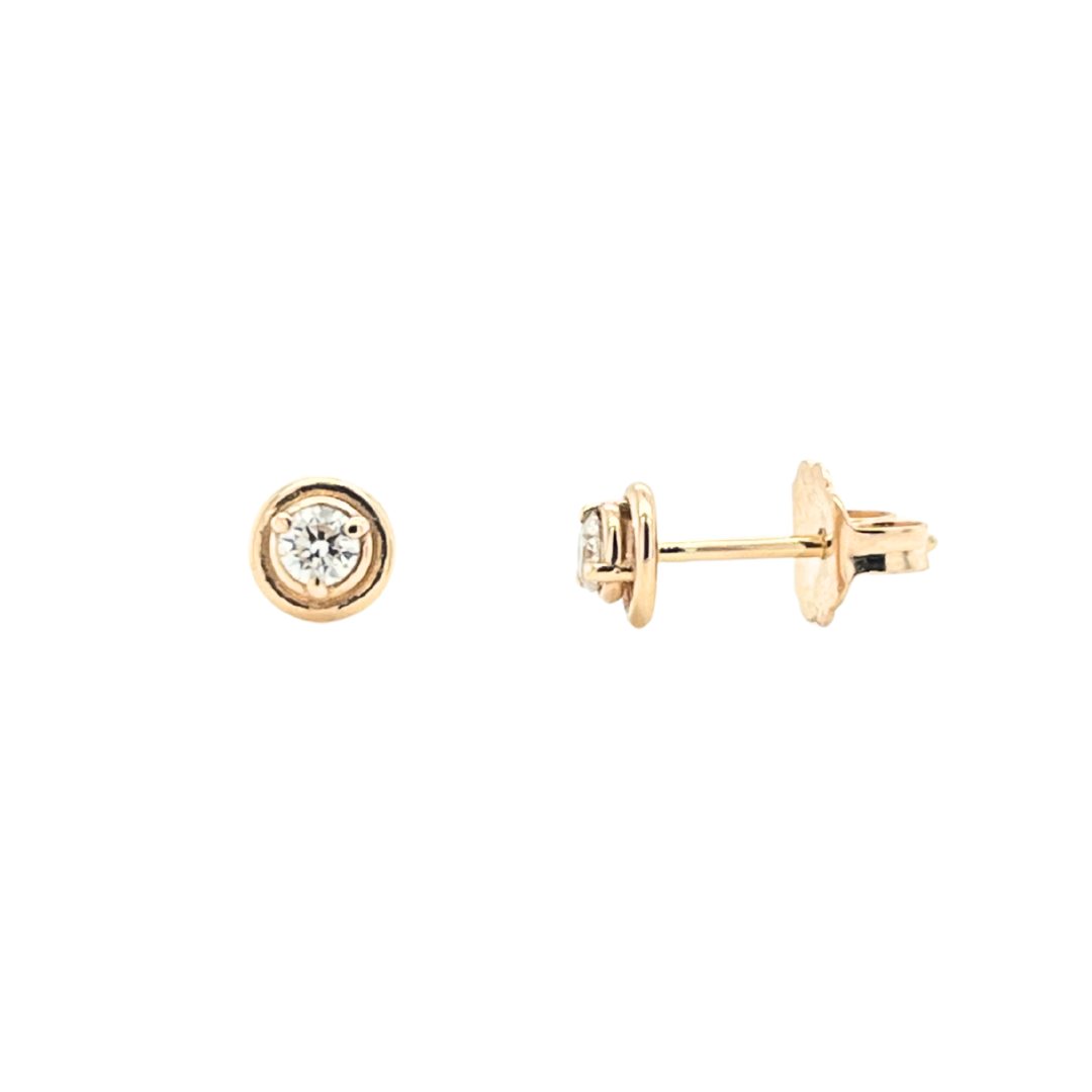 Round Prong-Set Diamond Stud Earrings