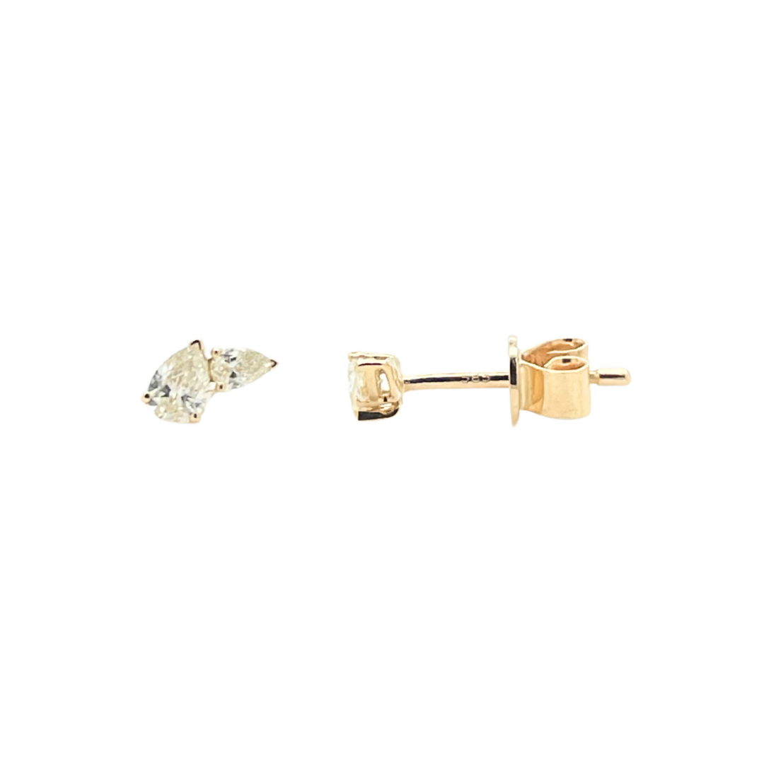 Diamond Duo Pear Stud Earrings