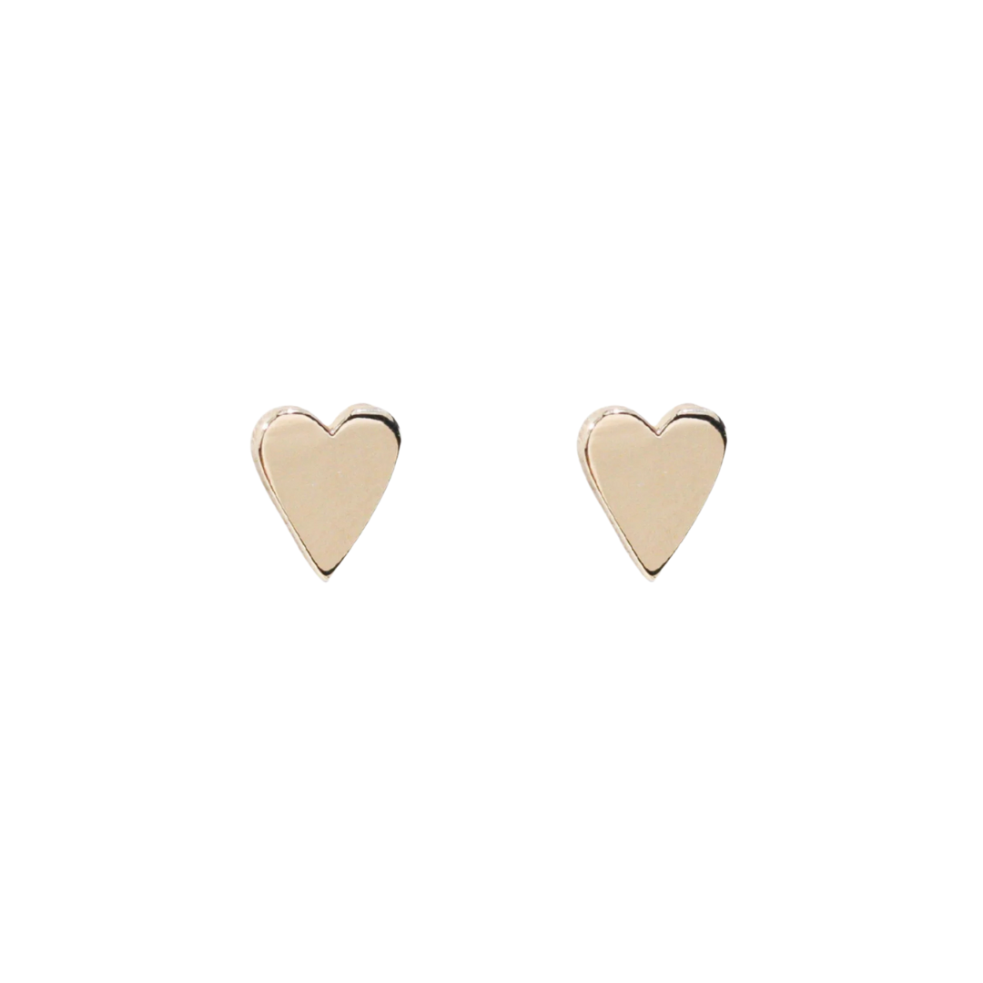 Gold Heart Studs
