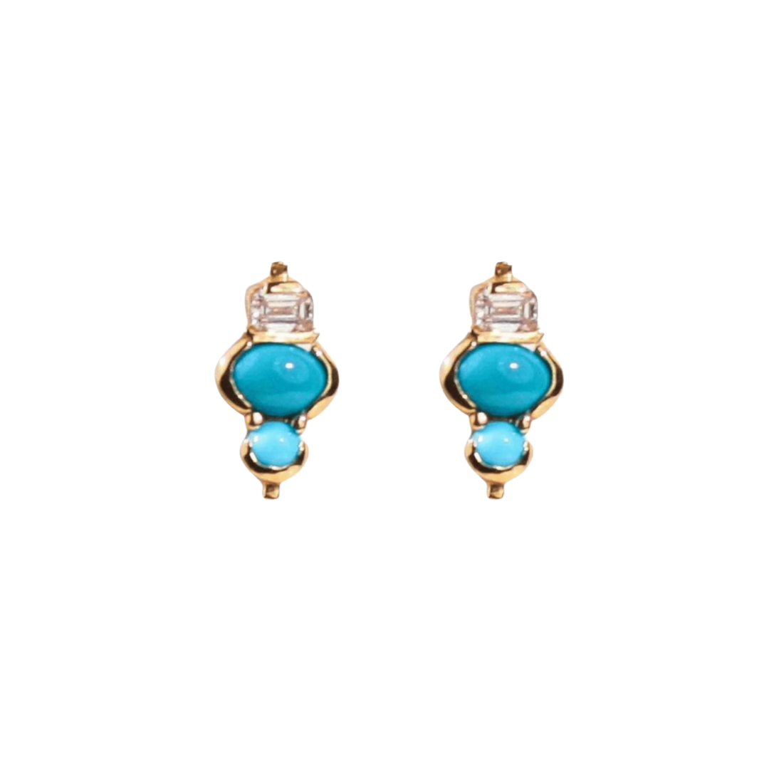 Turquoise Totem Studs
