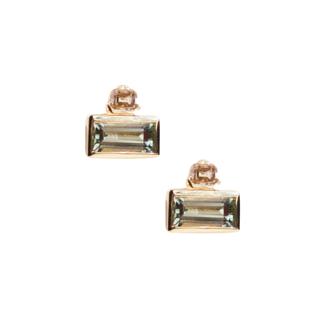 Pine Sapphire Studs
