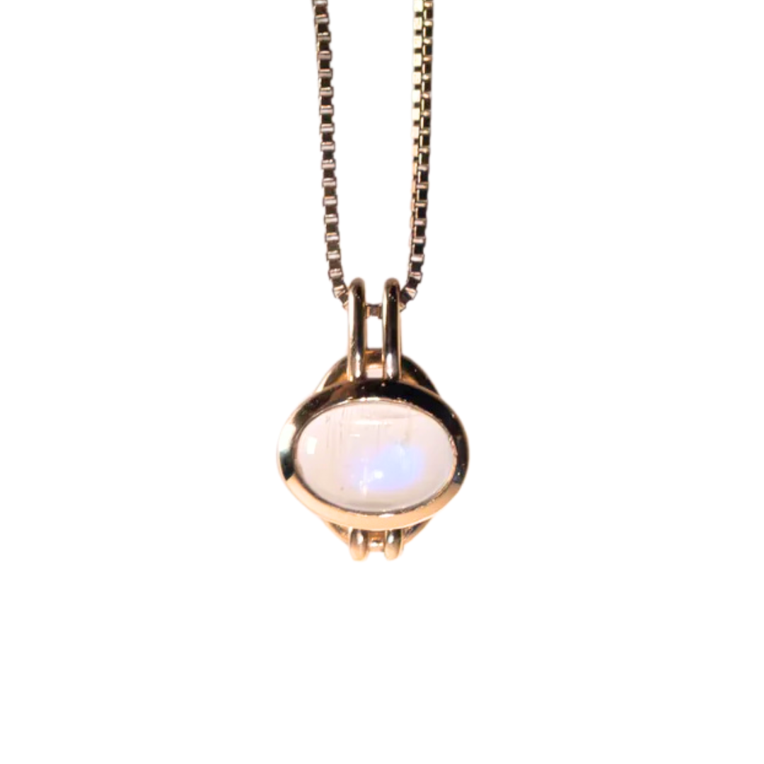 Eye of the Universe Necklace - Rainbow Moonstone — Sandy Rubin Trunk Show